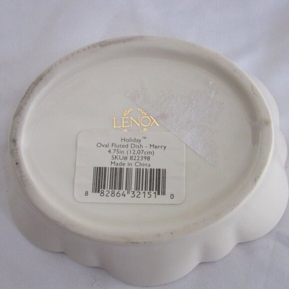 Lenox Holiday Set of 3 Candy Dishes Christmas Holly Berries Merry Believe Joy - Picture 8 of 9